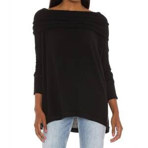 NEW FREE PEOPLE juicy long sleeve top in black
